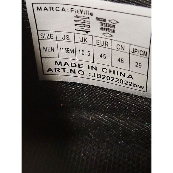 FitVille BriskWalk‎ Recovery Slip-On Wide Walking Sneakers Black Men\'s 11.5EW main image 6